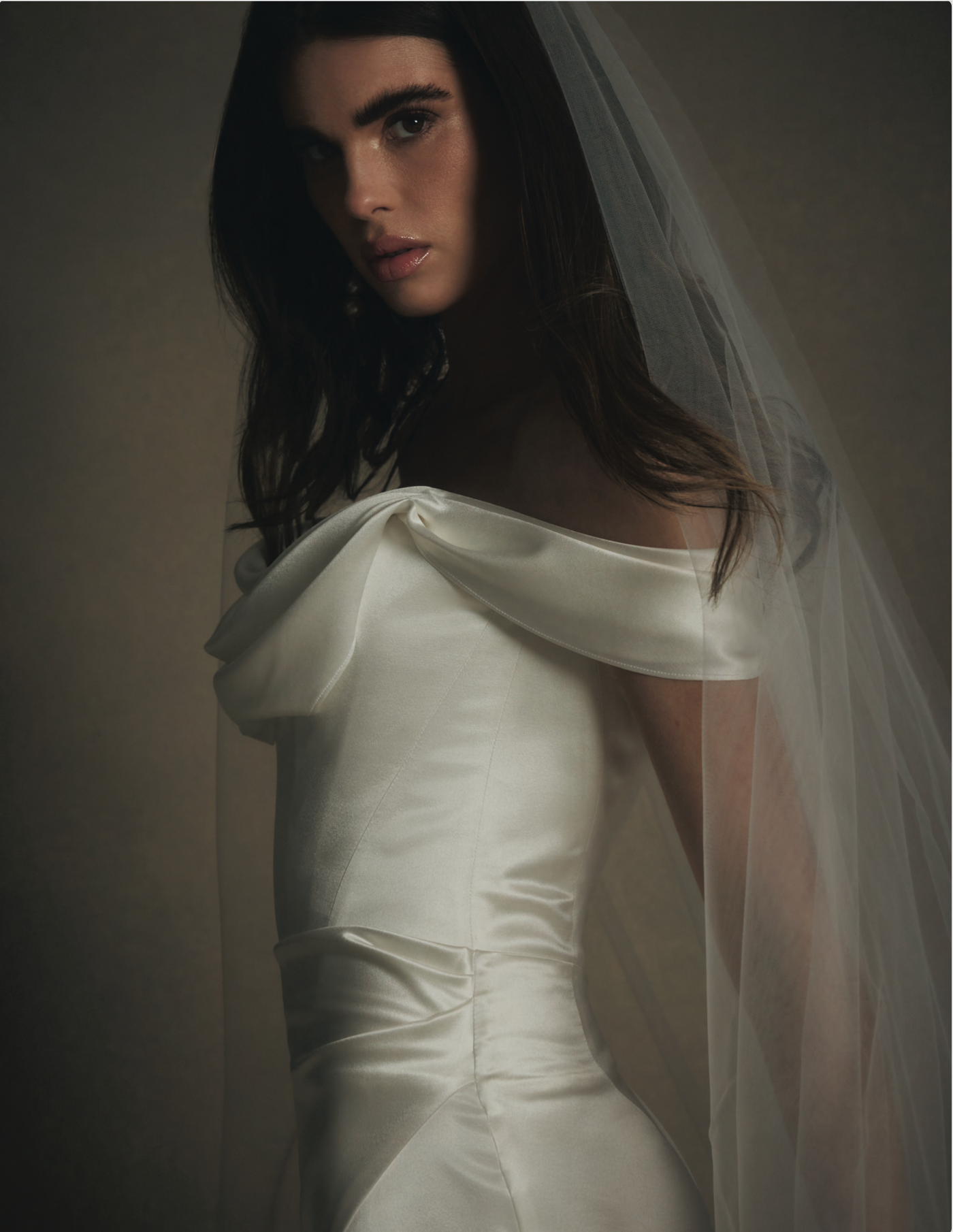 Tulle Veil with Blusher | Katherine Tash Bridal